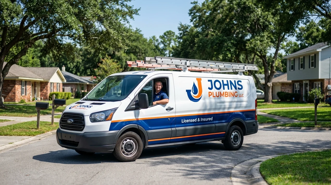 Johns Plumbing LLC service van in Soap Lake, WA