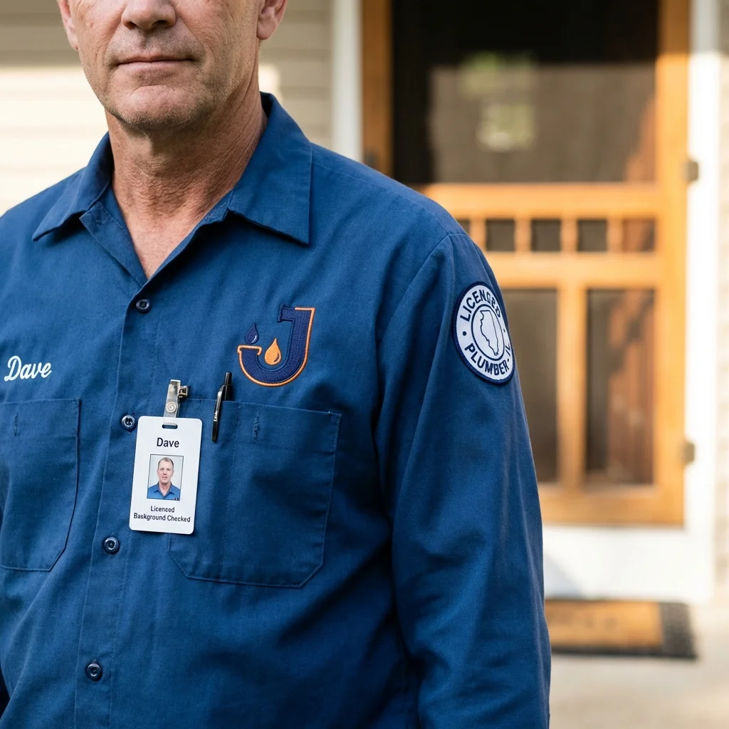 Licensed plumber showing ID badge in Soap Lake, WA