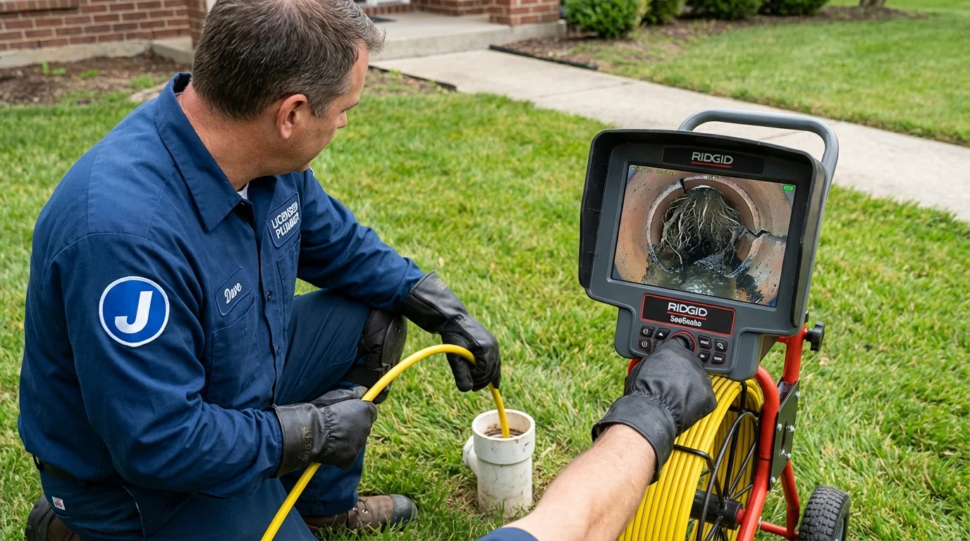 Sewer camera inspection being performed by Johns Plumbing LLC in Soap Lake