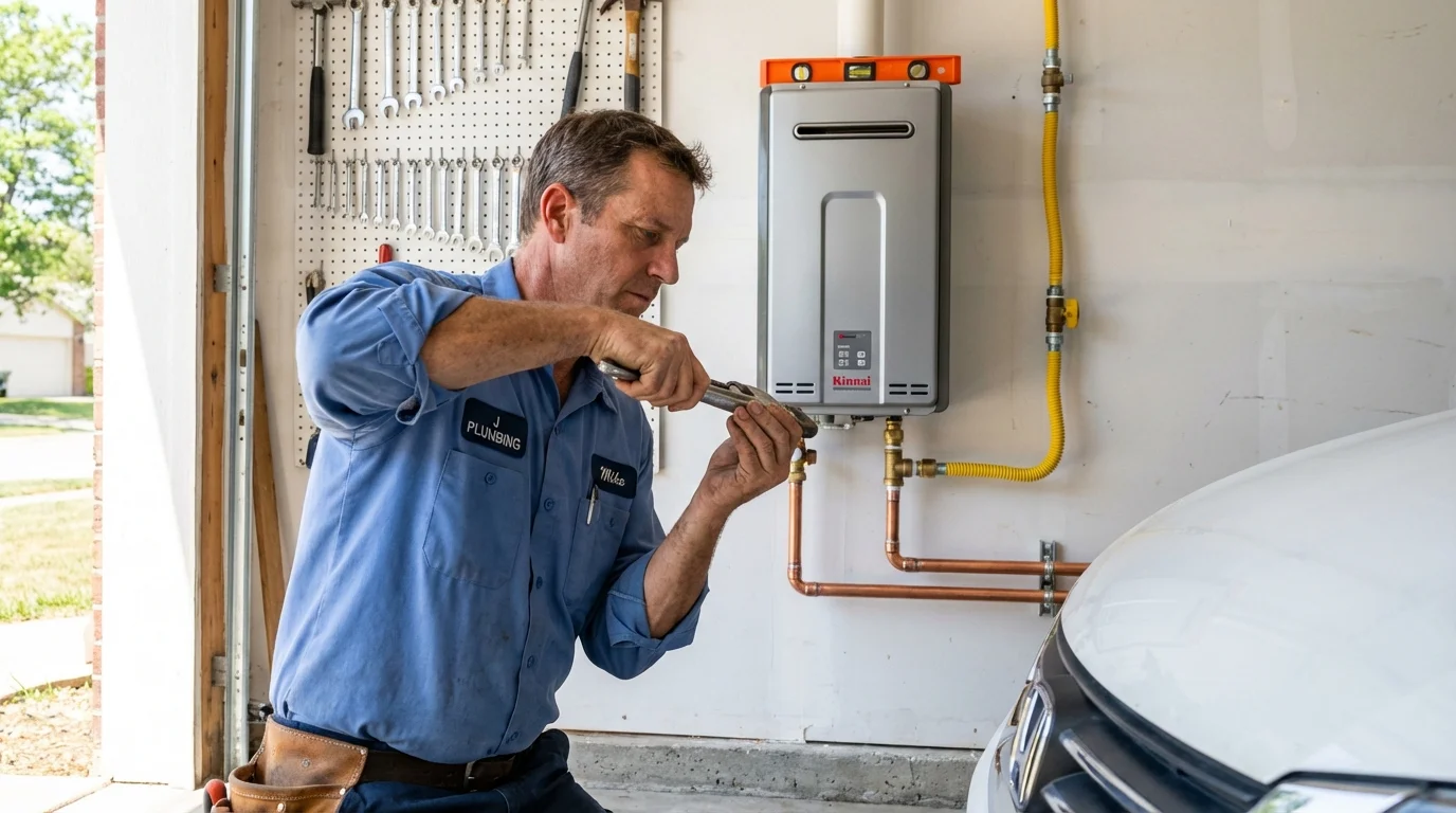 Tankless water heater installation by a Johns Plumbing LLC plumber in Soap Lake